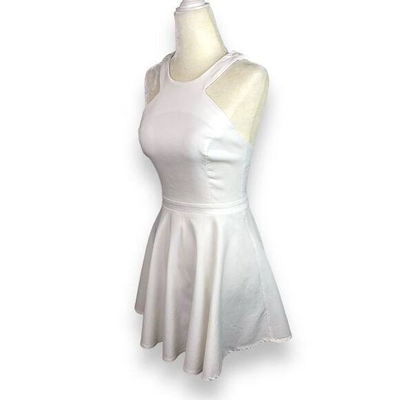 ASOS Halter Neck Skater Dress in White - Picture 4 of 10